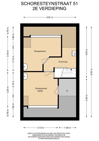Floorplan - Schoresteynstraat 51, 4158 DD Deil